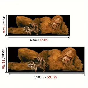 Whimsical Gorilla Canvas -Animal Print Artwork Living Room, Restaurants  Transverse Orientation Decor Decoration