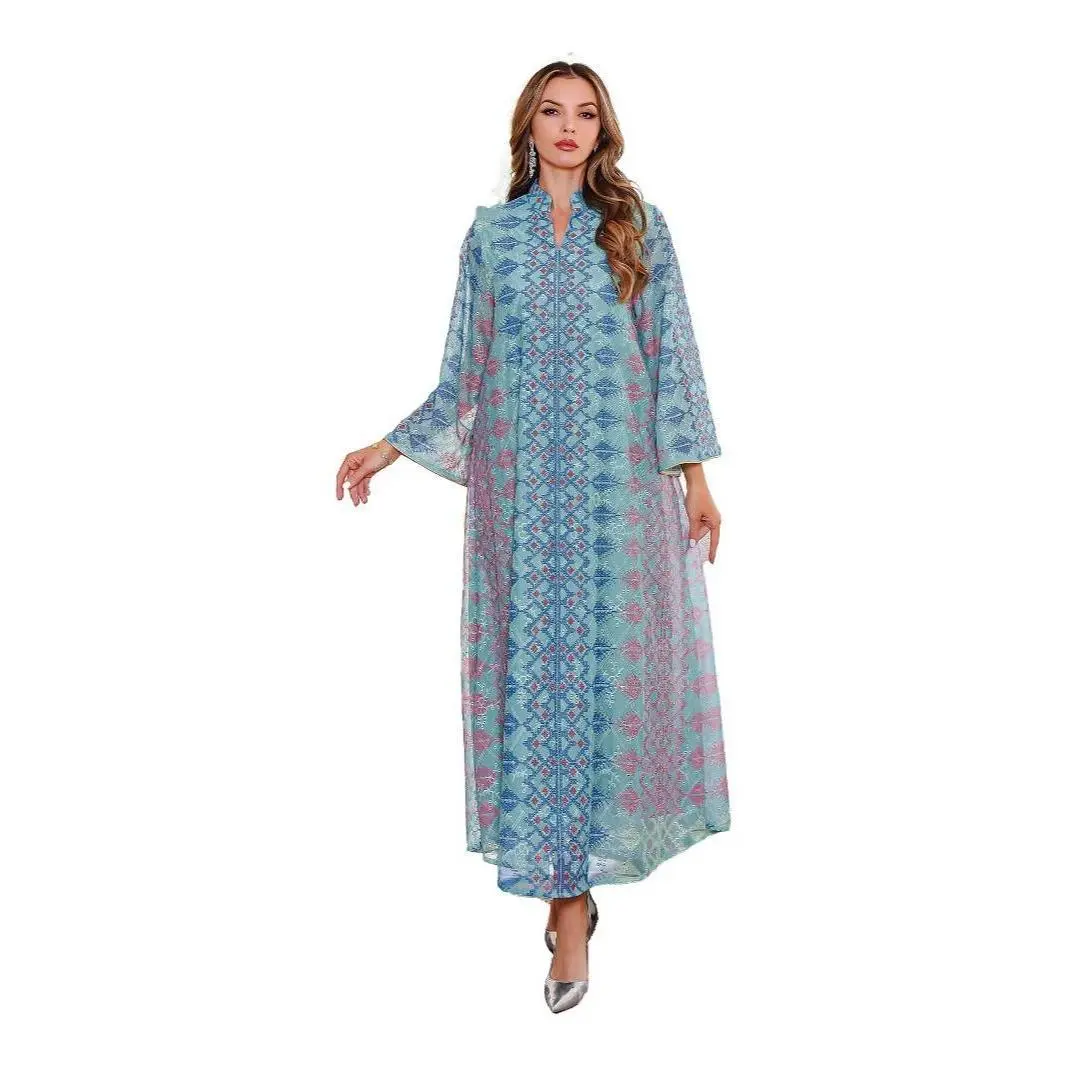 Eid Women's Cotton Dress Muslim Abaya Dubai Vestidos Largos Party Caftan Jalabiya Ramadan Long Dresses Abayas Kaftan Arab Long Robe 2025