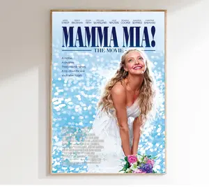 Mamma Mia Movie 2018 Sophie Poster Unframed, Donna Sheridan Mamma Mia Vintage Film Print Art, Minimalist Movie Poster ,Wall Art Print - Home Decor, Classic Movie Poster, Wedding Gifts