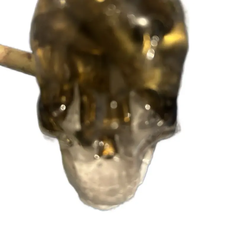 Resin Skull with Bullet Casings - Unique Decorative Piece for Home Decor