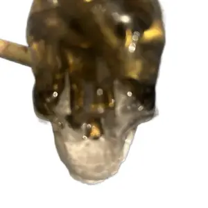 Resin Skull with Bullet Casings - Unique Decorative Piece for Home Decor