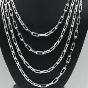 925 Silver Paperclip 4.6mm Necklace Chain