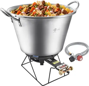 ARC 69QT Mexican Cazo Set Outdoor Wok,80,000BTU Propane Burner With Stand