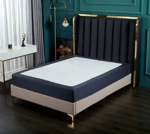 Mocassi 1-Piece Box Spring Cover with 4-Way Elastic Wrap-Around, Jersey Knit Bed Skirt Alternative, Silky-Soft Wrinkle-Free