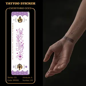 Temp Tattoos BR006 Tai Chi Bagua + Miao Embroidery + Oracle Bone Script Temporary Tattoos – Ancient Chinese Wisdom on Your Skin (Spiritual, Bold & Cultural)