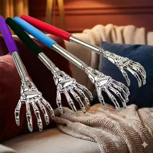 Portable Back Scratcher and Massager Tool, Adjustable Ergonomic Grip for Deep Muscle Relief, Multi-Purpose Itch Relief Stick, Home Gym & Travel Friendly Stainless Steel Massage Claw, Body Care.