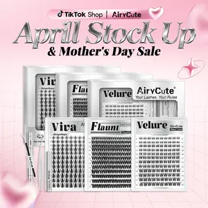 AiryCute Clusters Upgrade 2.0 Lashes with Ultra-Dense, Waterproof, Long-Lasting Lashes | Venus, Fairy, Flora | Natural Daily, Volume Style, Manga Style | Beginner-Friendly DIY Lashes for a Flawless | Trendy & Must-Have Clusters