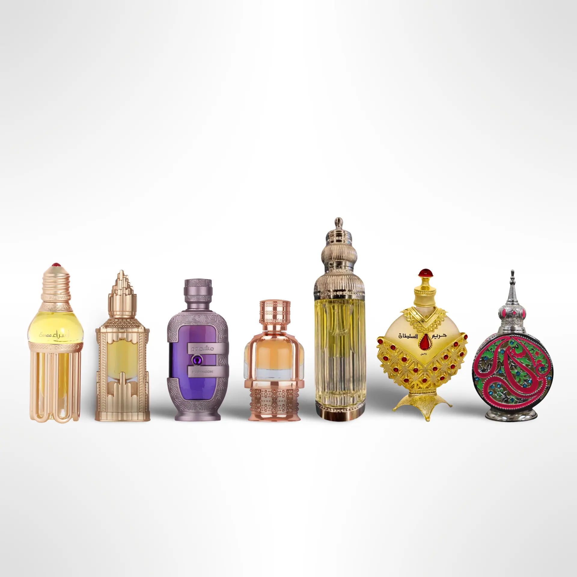 Lattafa Unisex Fragrance 8-Pack Gift Set - Hareem Gold, Naseem Al Layl, Hakem, Mashmoom, Amoura, Abraaj, Esraa, Maitha - Amber Floral, Aromatic Woody, Longlasting Unisex Fragrances, Amber Floral Perfume, Aromatic Woody Fragrance