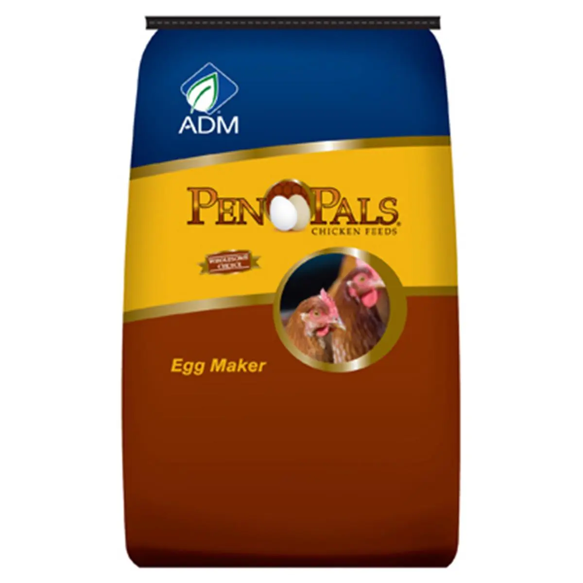 212 MAIN Non-Medicated Chicken Feed Pellets (ADM Alliance Nutrition 70010AAA24) - 50 lbs Bulk Bag, Large Size Chicken Food, Supports Laying & Egg Production, Bird Feeding Supply