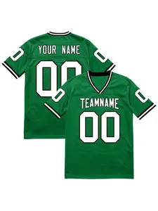 2025 Custom American Football 3D Printed Polyester Jersey Team Name Number Stitched Football Shirt Mesh Breathable Rugby Jersey