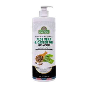 Aloe Vera & Castor Oil Sulfate-Free Shampoo - Daily Nourishing Cleanser for Hair Growth, Scalp Hydration & Moisture, Damage Repair, Frizz Control for Dry, Brittle Hair