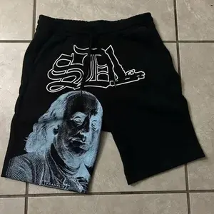 S-DL Blue Black Shorts, Streetwear Hip Hop Shorts, Trendy Outdoor Wear Daily Wear For Men, Designer Clothing, Gift for him for her, Birthday's gift