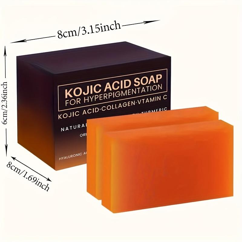 5PACK ETXYOC Kojic Acid For Hyperpigmentation Soap Bars With Vitamin C, Retinol, Collagen, Turmeric, Vitamin E, Shea Butter, Castile Olive Oil (5 Pack)