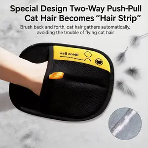 Pet Hair Remover, Electrostatic Pet Hair Removal Gloves, Reusable Cat&Dog Hair Remover for Couch, Furniture, Carpet, Car Seat, reusable cat, removal cleaning, pet hair brush, per hair removal gloves, hair removal gloves, double-sided grooming mitt
