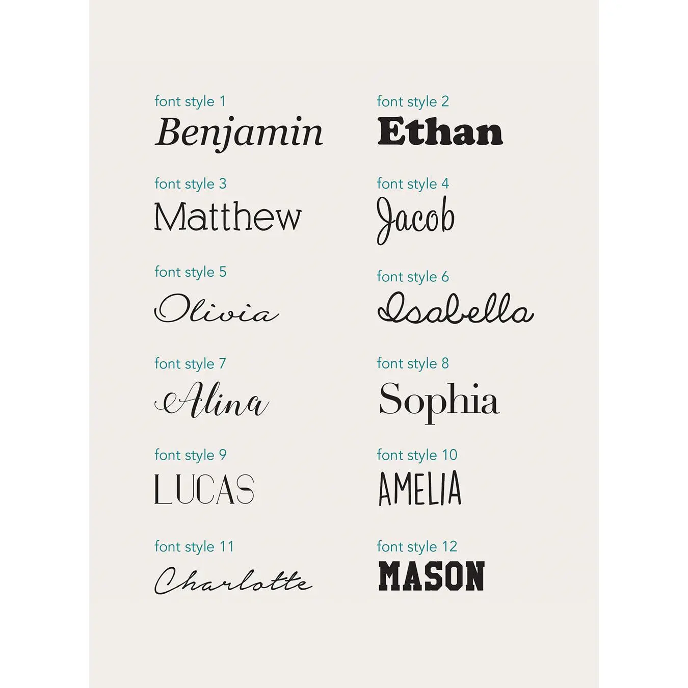Personalized Name Lettering Vinyl Decal Wall Stickers with Customizations, Multiple Fonts, Accent Wall Use for Kid’s Bedrooms & Home Decor
