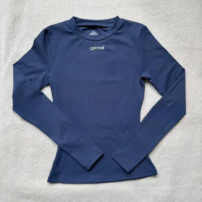 DFYNE Women's Seamless Long Sleeve Workout Top | Slim-Fit Sculpting Athletic Shirt | Breathable Dry Fit Gym Yoga Sports Top All-Season Activewear