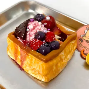 【Buy 3 get 1 free】Blueberry Jam Ice Cream Thick Toast taba squishy slime squishies tabba squishies kidstoys Food-Grade Silicone Slow-Rising Rebound Squishy Fidget Toys for Stress Relief - Soft Squeeze Toys with Thick Creamy Slime TextureHandmade Non-Toxic