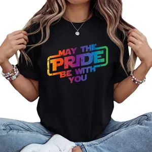 May The Pride Be with You Gay Rainbow Flag LGBTQ Men Women T-Shirt