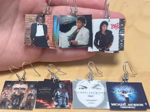 Michael Jackson Thriller Bad Off the Wall Invincible Dangerous HIStory Immortal earrings