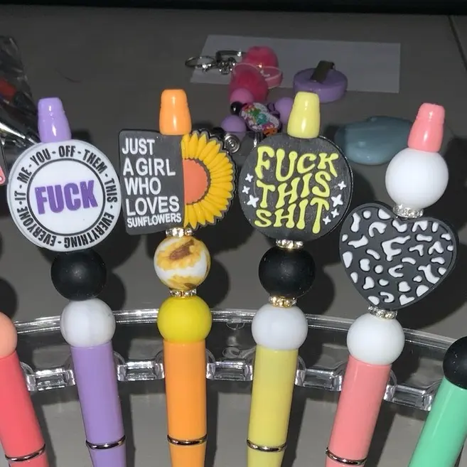 Custom Beaded Pen - Personalize Your Writing Tool with Unique Beads and Colors for Students and Professionals