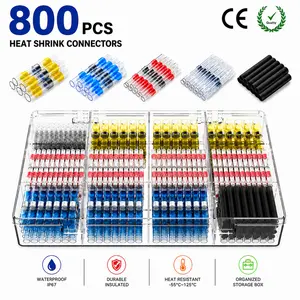 800PCS Waterproof Wire Connectors Kit – Heat Shrink Butt Splice Connectors for Car, Boat & Electrical Repair