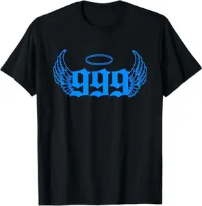 999 Angel Number Blue T-Shirt