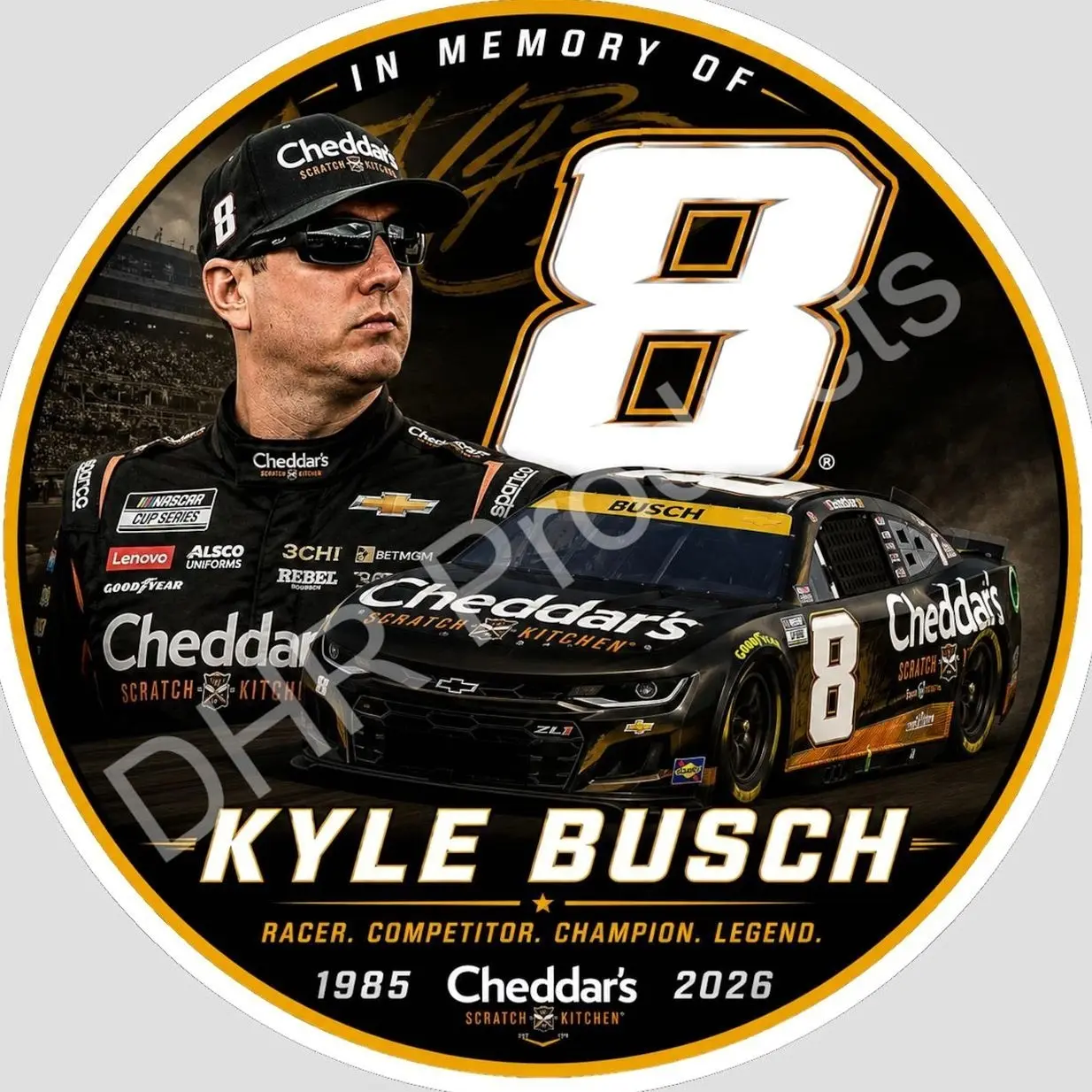 Kyle Busch Number 8 Tribute Commemorative Vinyl Sticker/Decal NASCAR 03 9
