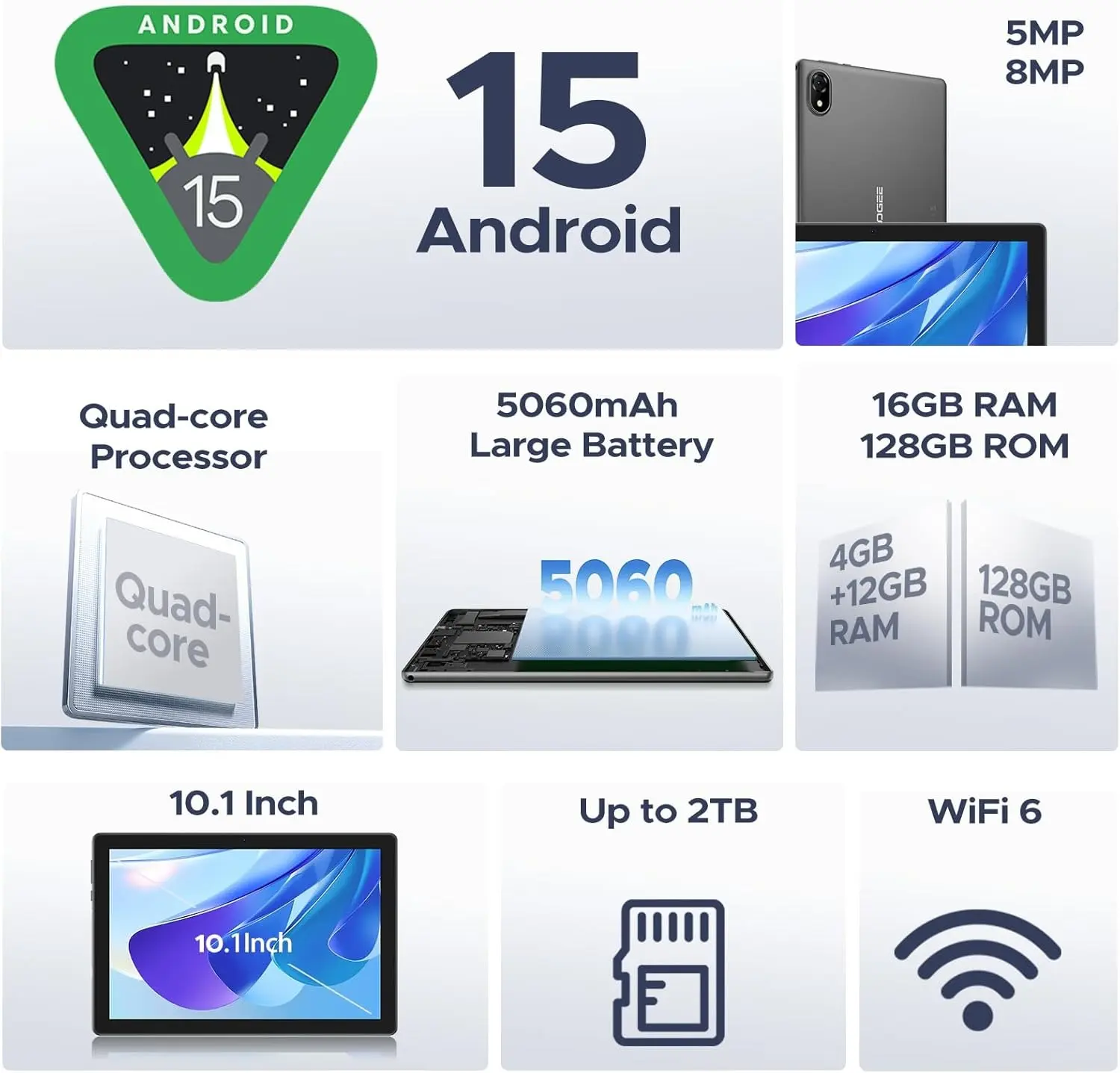 DOOGEE U10-VIP Android 15(2025)with Mouse, keyboard, stylus, data