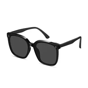 LOHO Sunglasses Womens Polarized Ladies Sun Glasses UV400 Acetate Frame Black Shades Polyvinyl Acetate Modern Oversized Square Silhouette,summervibes