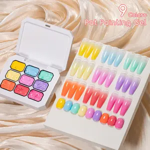 PAT PAINTING GEL FOURLILY Nail Art Macaron Candy Pop High-Pigment Patting Gel for Vibrant Spring Summer Nail Art Design,, Pat Pat Ombre Gel for  DIY Manicures, Ideal Easter Gift for Women, UV LED Soak Off Longlasting Nail Gel Polish Varnish Gel Nails