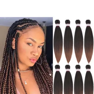 Pre-stretched Braiding Hair (Perfect Transition) Ombre , 30inches, pack of 8