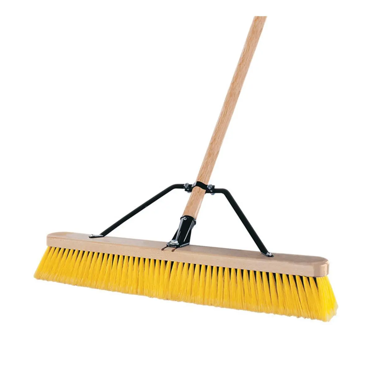 212 MAIN Durable 24-in Rubbermaid Pushbroom Set - Push Sweeper Brooms with Wooden-Steel Components, Poly Fiber Bristles, Indoor-Outdoor Home Cleaning Tool