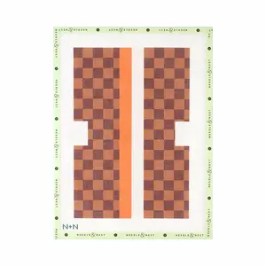 Brown Checkered Clutch - Personalized