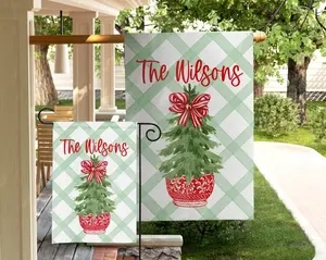 Christmas Garden Flag Family Holiday Decor Outdoor Winter Yard Sign Festive Home Welcome Banner Seasonal Decoration. Flag
