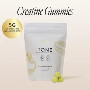 Arrae Tone Creatine Gummies | Sour Green Apple Flavor | 5g Creatine Monohydrate Gummies | Gut-Friendly Formula| 15-Day Supply Healthcare Dietary Supplement Edible