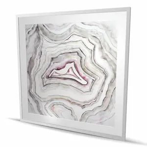 212 MAIN 48x48 in. Beige Geode Framed Matted Wall Art Print - Artwork Photo for Room, Office, Home Decor Supplies & Decoration