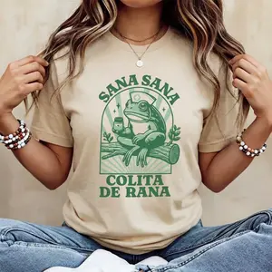 Sana Sana Colita De Rana T-shirt, Sana Sana T-shirt, Mexican Mom Gift, Funny Latina Shirt, Enfermera Latina Shirt, Funny Mexican Frog Shirt