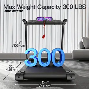 multi-functional training equipment Foldable Treadmills for Home, Quiet 3.0HP Folding Treadmill with Silicone Shock Absorption, Heart Rate Monitor, 300 LBS Capacity