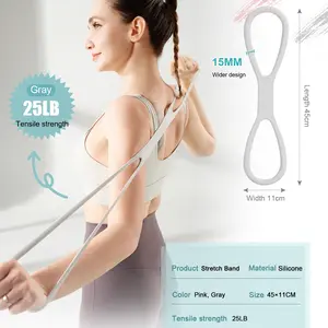 Silicone Resistance Band for Shoulder & Back Stretching, Easy-To-Use Exercise Equipment for Perfect Posture, Durable Fitness Accessory