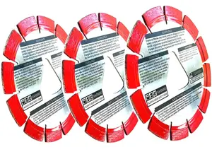 3pk 6" soff-Cut Green Concrete Early Entry Cutting Diamond Blade Compatible with Husqvarna Red Item 542777007 Blade XL6-3000