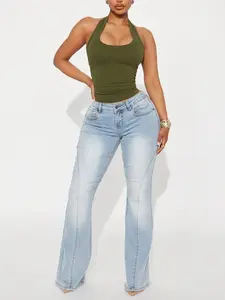 Raleigh Mid Rise Flare Jeans - Light Wash