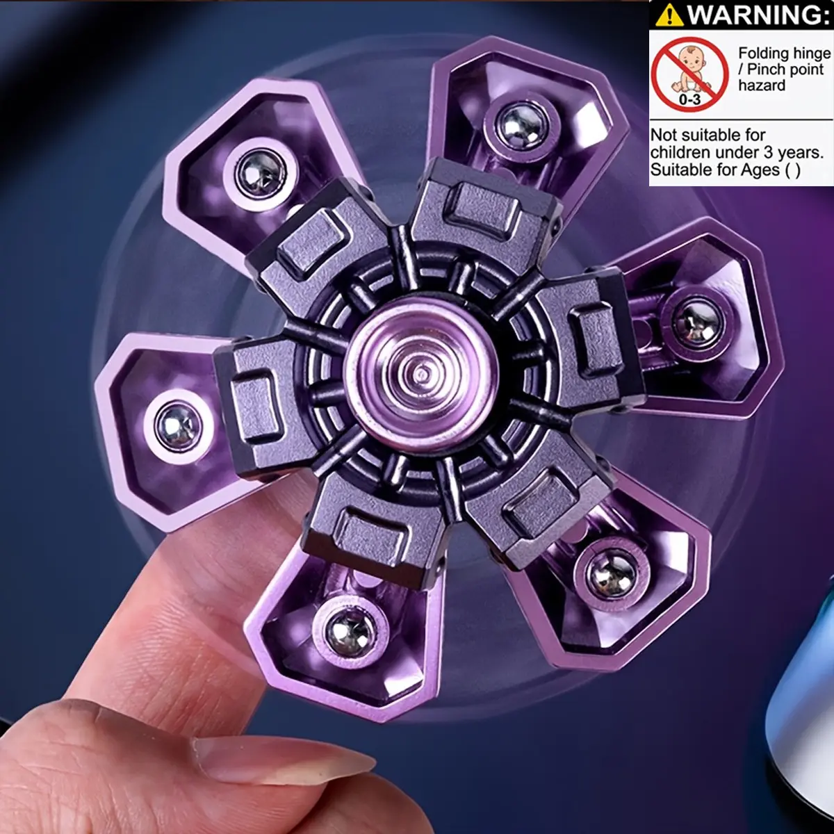Explosive Spinning Mechanical Deformation Gyroscope Fidget Spinner Smooth Rotation Fingertop Toy Party Favors Gifts Fidget Spinning Tops