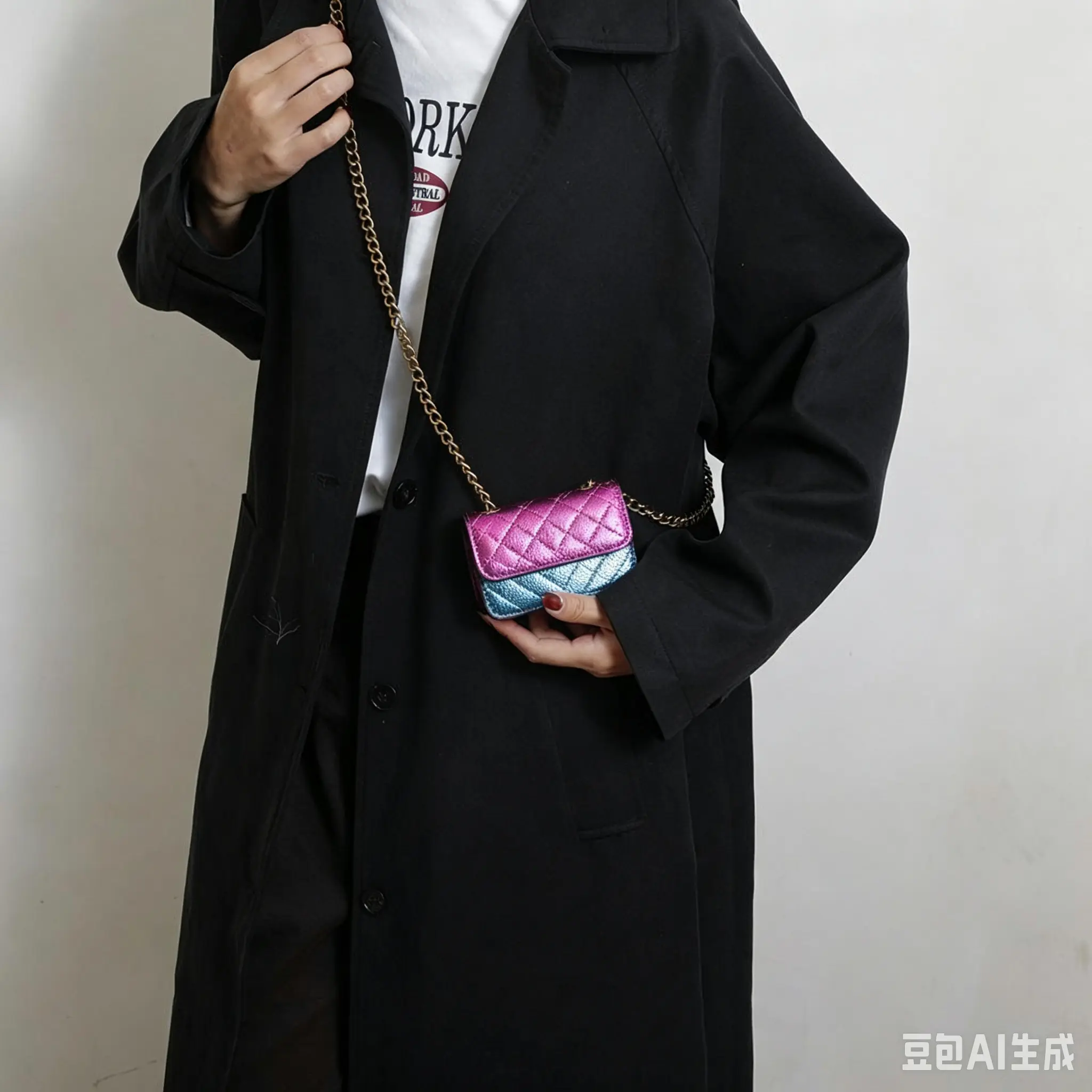 Women's Mini Crossbody Bag Chain Bag, Small Shoulder Bag with Magnetic Bukle, Letter Flap Design, Multiple Colors, Casual Style, All Seasons, Adjustable Crossbody Bag