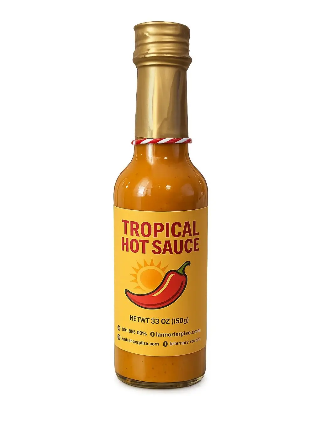 Tropical Hot sauce 5oz-Authantic Caribbean pepper Sauce