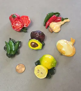 Guac Night - Guacamole Ingredients Fridge Magnet Set | Avocado, Lime, Garlic & Veggie Magnets | Farm Fresh Kitchen Decor - 9pc set