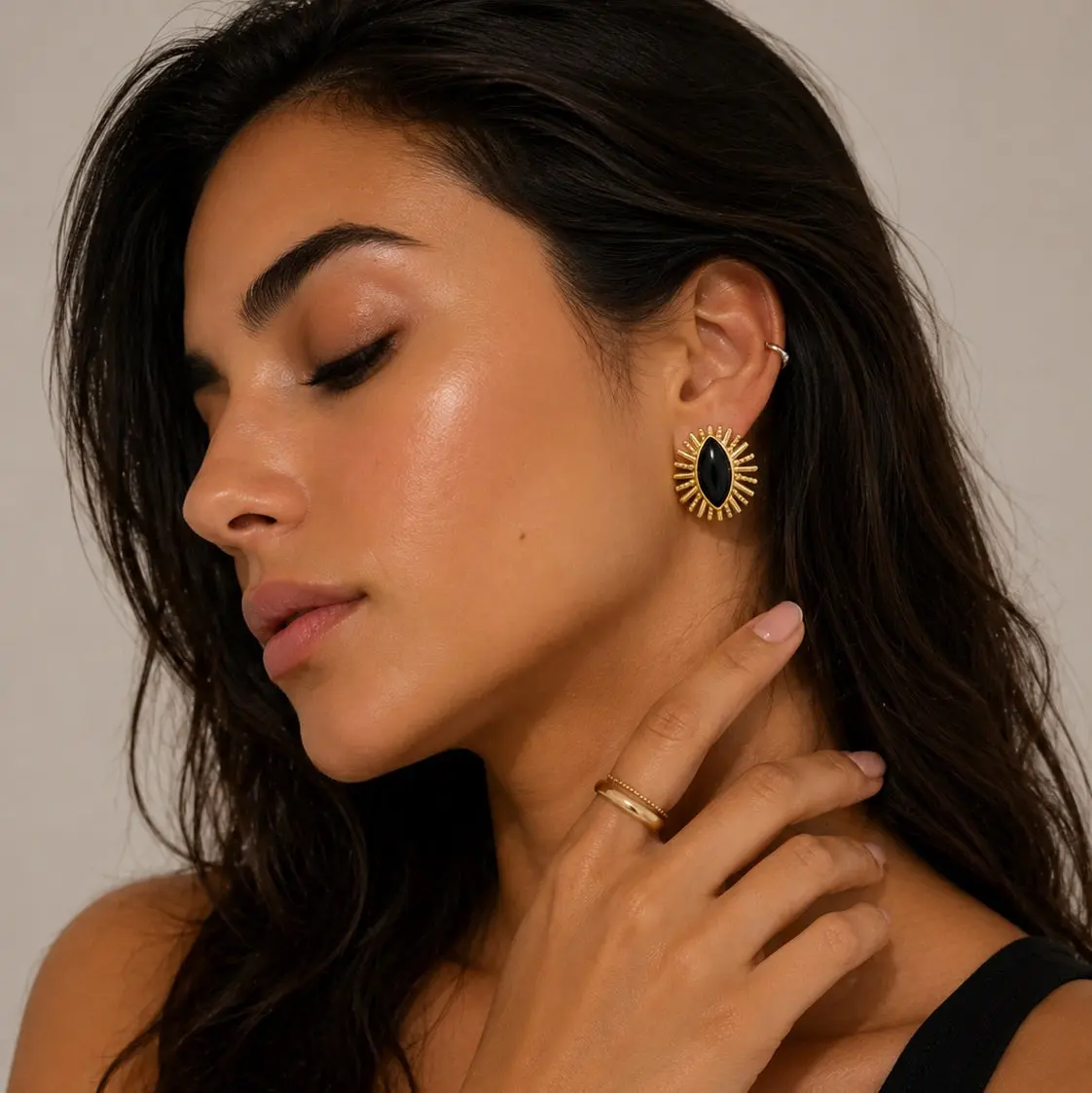 Luma Obsidian Earrings