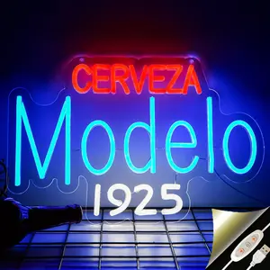 Beer Neon Signs for Wall Decor,Premium Acrylic LED Neon Light Hang with Metal Chain, USB Powered Bar Sign for Home Bar, Garage,Shop Pub,Bistro, Party, Man Cave,Store,Size