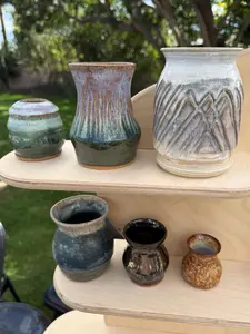 Mini Bud Vases with Hand-painted Vibrant Glazes