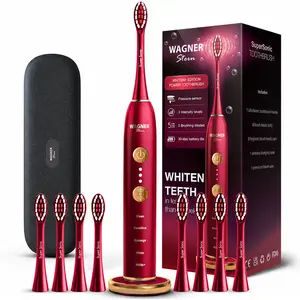 Wagner Stern WHITEN+ Edition. Smart Electric Toothbrush with Pressure Sensor. 5 Modes, 3 Intensity Levels, 8 Dupont Bristles, Premium Travel Case.