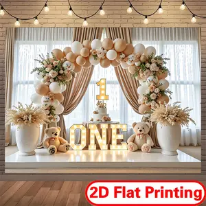 2D Polyester Flat Printing Backdrop Banner for Dance Parties & Yoga Studio Decor